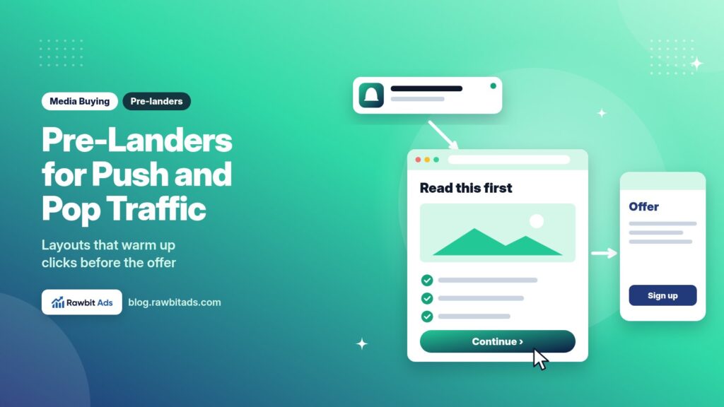 Pre-Landers for Push and Pop Traffic: Layouts That Convert